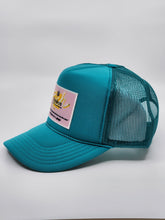 Load image into Gallery viewer, Jade with Pink Patch - 5 Panel High Crown RS Trucker Hat
