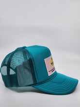 Load image into Gallery viewer, Jade with Pink Patch - 5 Panel High Crown RS Trucker Hat
