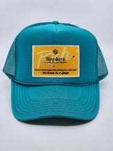 Load image into Gallery viewer, Jade with Gold Patch - 5 Panel High Crown RS Trucker Hat
