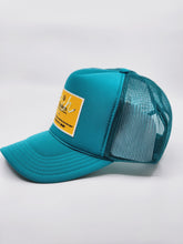 Load image into Gallery viewer, Jade with Gold Patch - 5 Panel High Crown RS Trucker Hat
