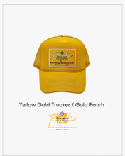 Load image into Gallery viewer, Yellow Gold with Gold Patch - 5 Panel High Crown RS Trucker Hat
