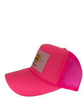 Load image into Gallery viewer, Neon Hot Pink with Pink Patch - 5 Panel High Crown RS Trucker Hat
