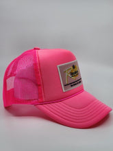 Load image into Gallery viewer, Neon Hot Pink with Pink Patch - 5 Panel High Crown RS Trucker Hat
