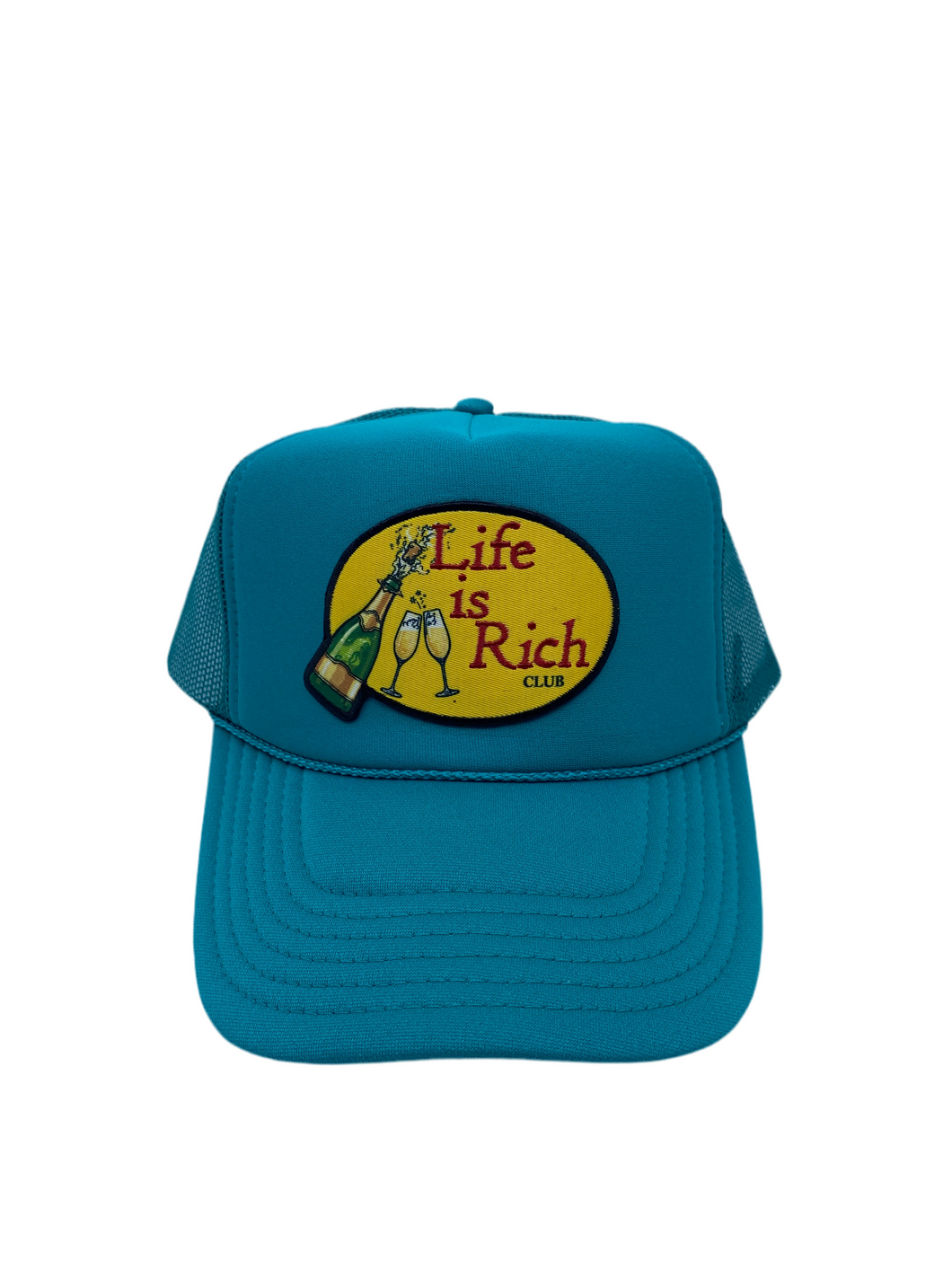 Jade with Celebration Logo- 5 Panel High Crown Trucker Hat