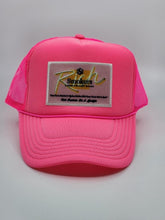 Load image into Gallery viewer, Neon Hot Pink with Pink Patch - 5 Panel High Crown RS Trucker Hat
