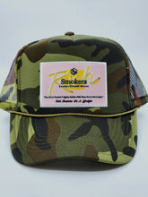 Load image into Gallery viewer, Camouflage with Pink Patch -5 Panel High Crown RS Trucker Hat
