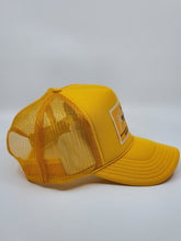 Load image into Gallery viewer, Yellow Gold with Gold Patch - 5 Panel High Crown RS Trucker Hat
