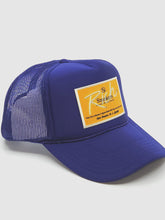 Load image into Gallery viewer, Purple with Gold Patch - 5 Panel High Crown RS Trucker Hat
