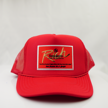 Load image into Gallery viewer, Red with Red Patch- 5 Panel High Crown RS Trucker Hat
